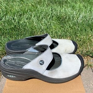 KEEN Light Blue Suede Leather Mary Jane Slip-on